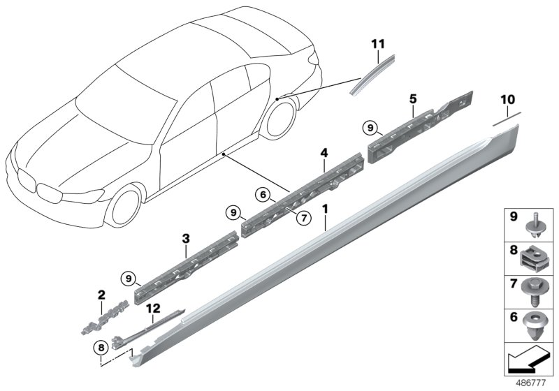 BMW 51717994045 Wheel Arch Trim, Rear Left