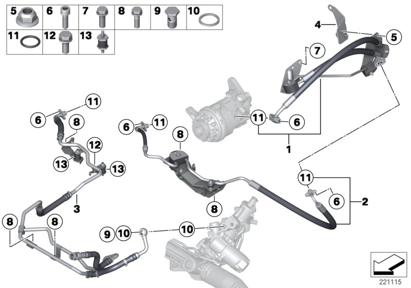 BMW 32416793403 BRACKET, EXPANSION HOSE