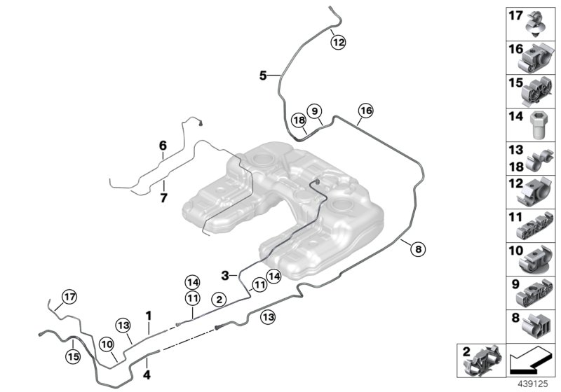 BMW 07147311617 Pipe Clip