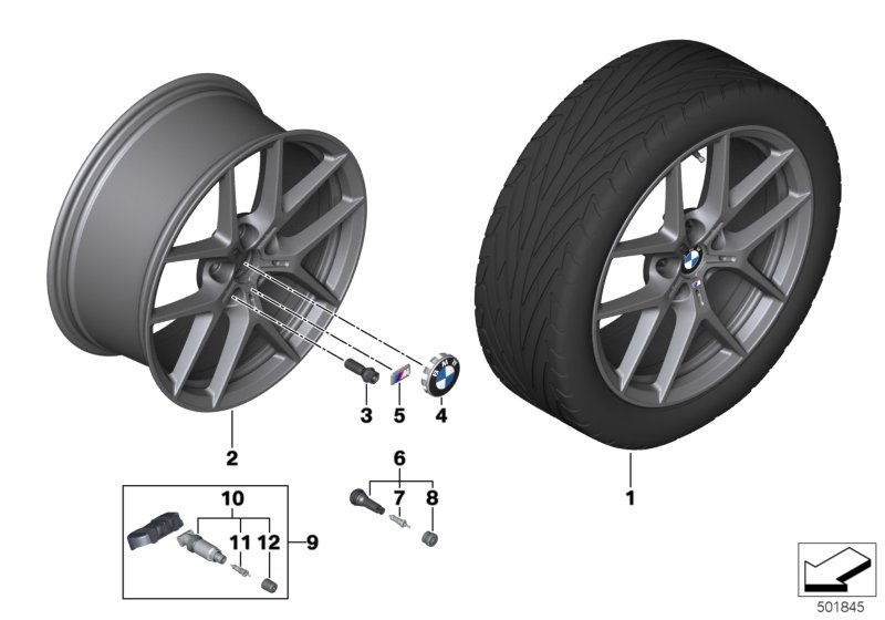 BMW 36118092353 DISK WHEEL, LIGHT ALLOY, IN