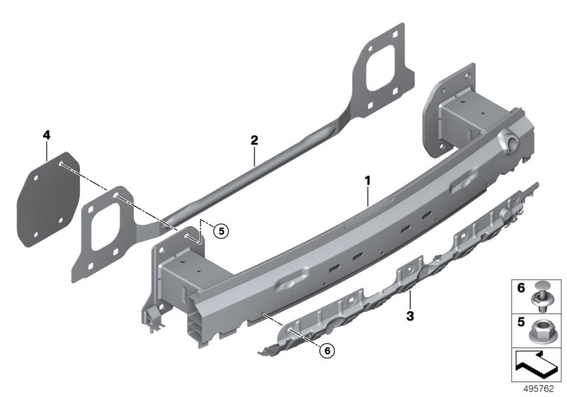 BMW 51127498072 ADAPTER FOR SUPPORT REAR