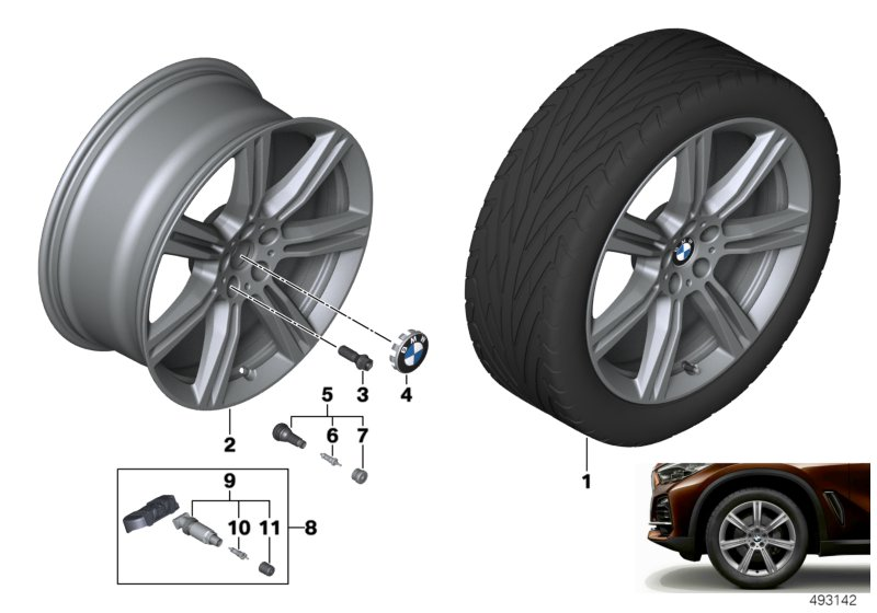 BMW 36116883753 Light Alloy Rim Ferricgrey