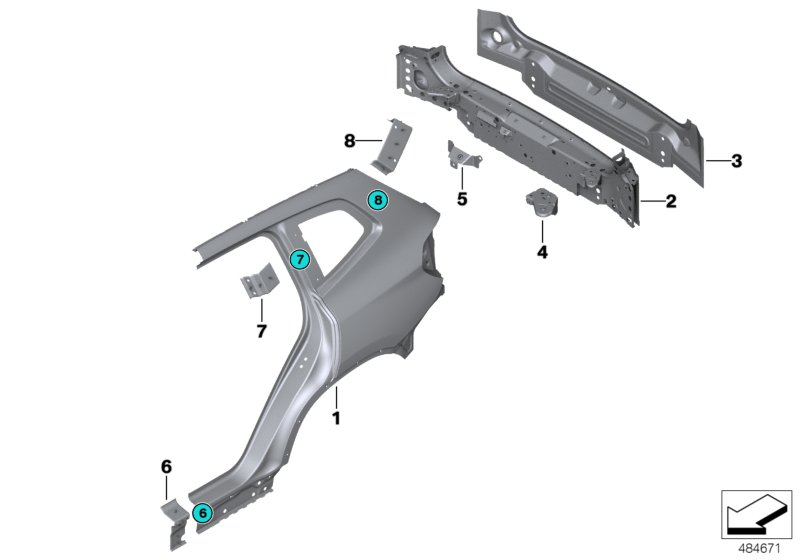 BMW 41009491319 INTERIOR TAIL TRIM