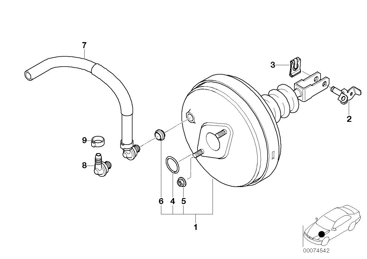 BMW 34336751595 Vacuum Hose With Anti-Scuffing