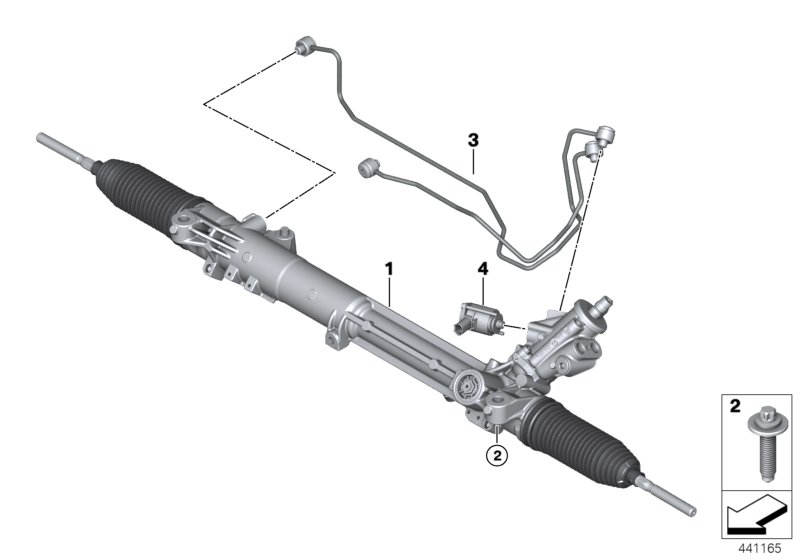 BMW 32106788651 Exchange Hydro Steering Gear Servotronic