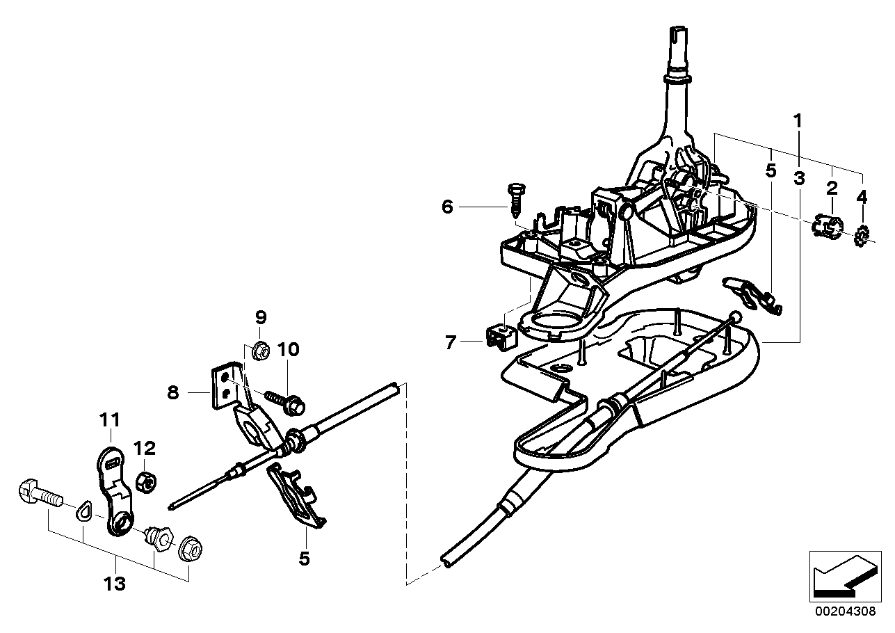 BMW 25161421822 Gearshift