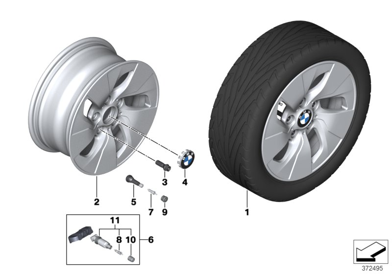 BMW 36116868392 Disc Wheel, Light Alloy, Orbitgrey