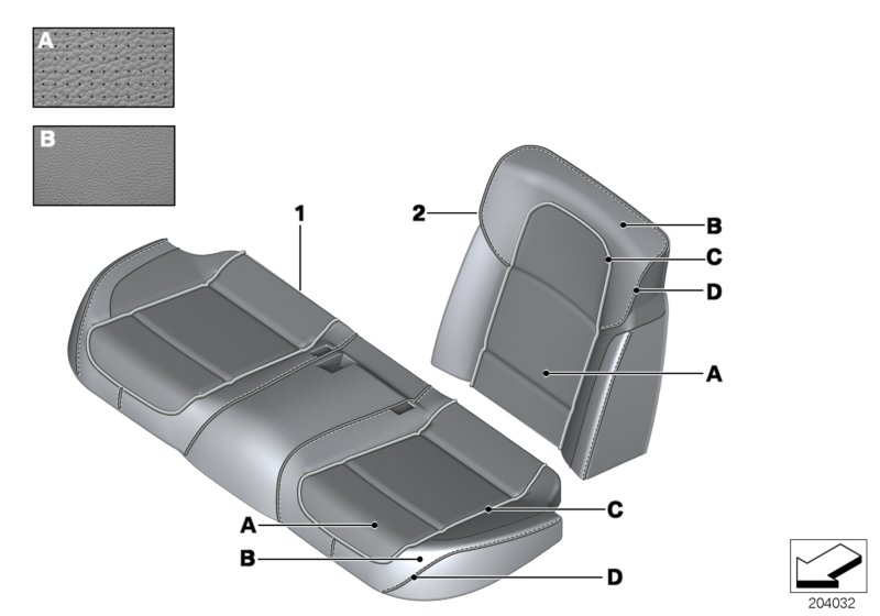 BMW 52207977885 Cover, Basic Backrest, A/C Leather, Left