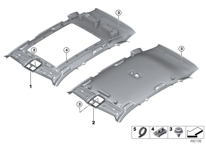 BMW 51448745775 ROOFLINER PANORAMA GLASS ROO