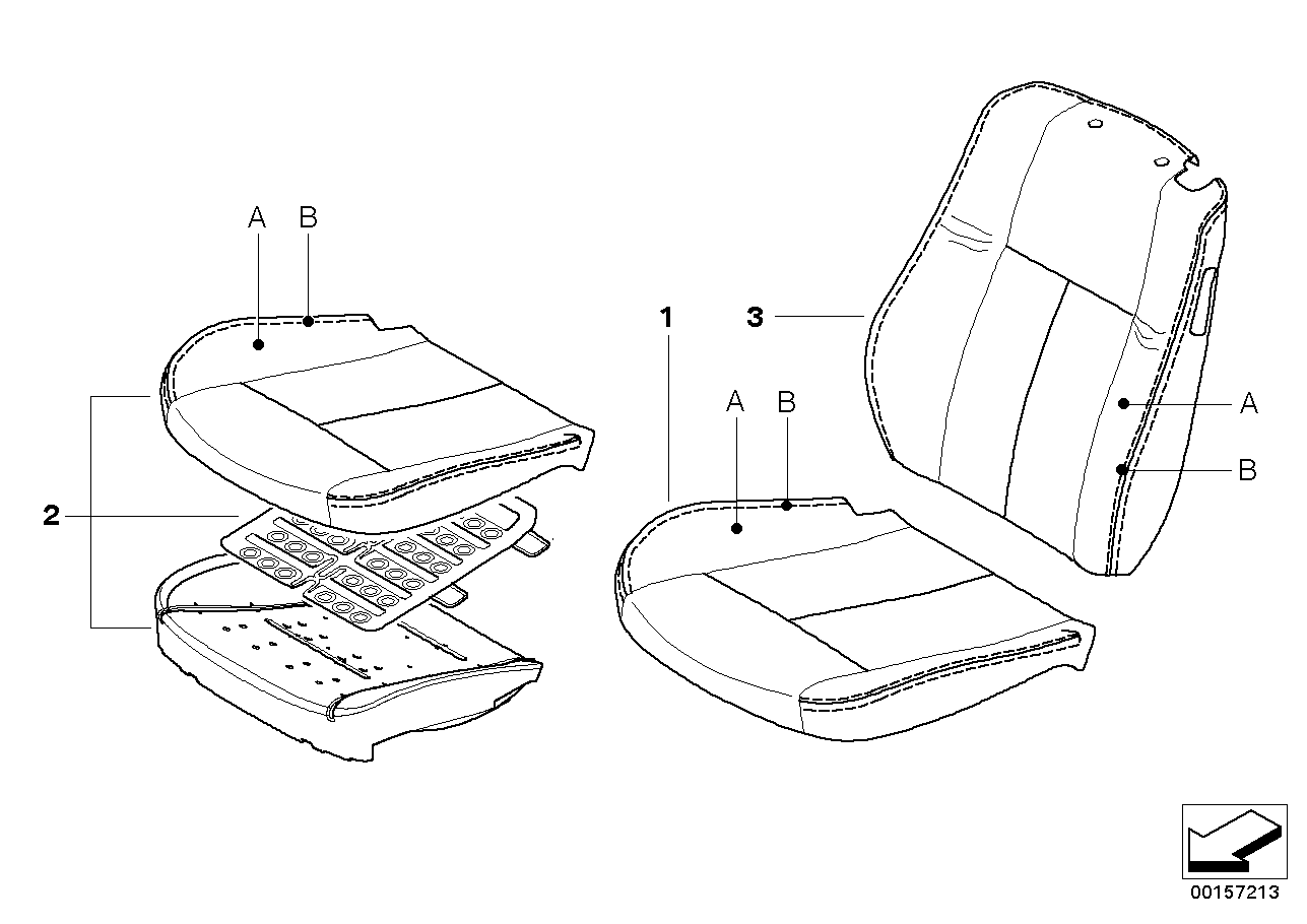 BMW 52107969513 Basic Seat Upholstery, Leather