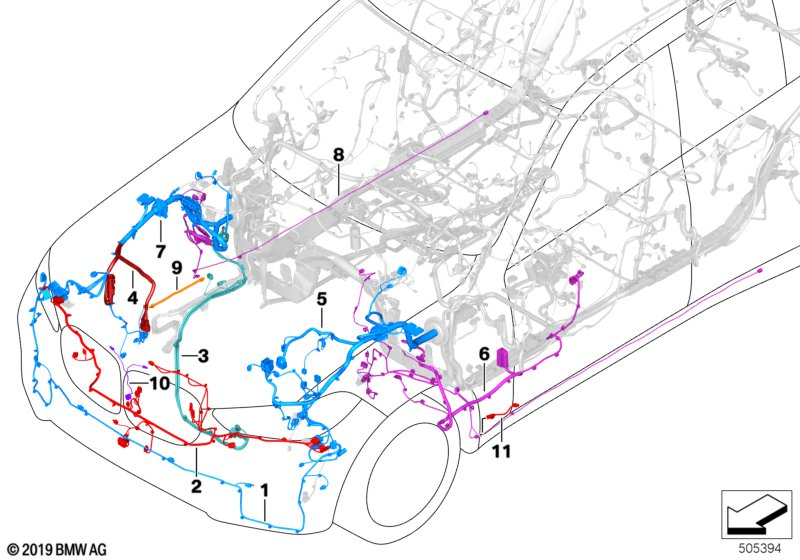 BMW 61115A0A2B2 REPAIR WIRING SET F FRNT RGH