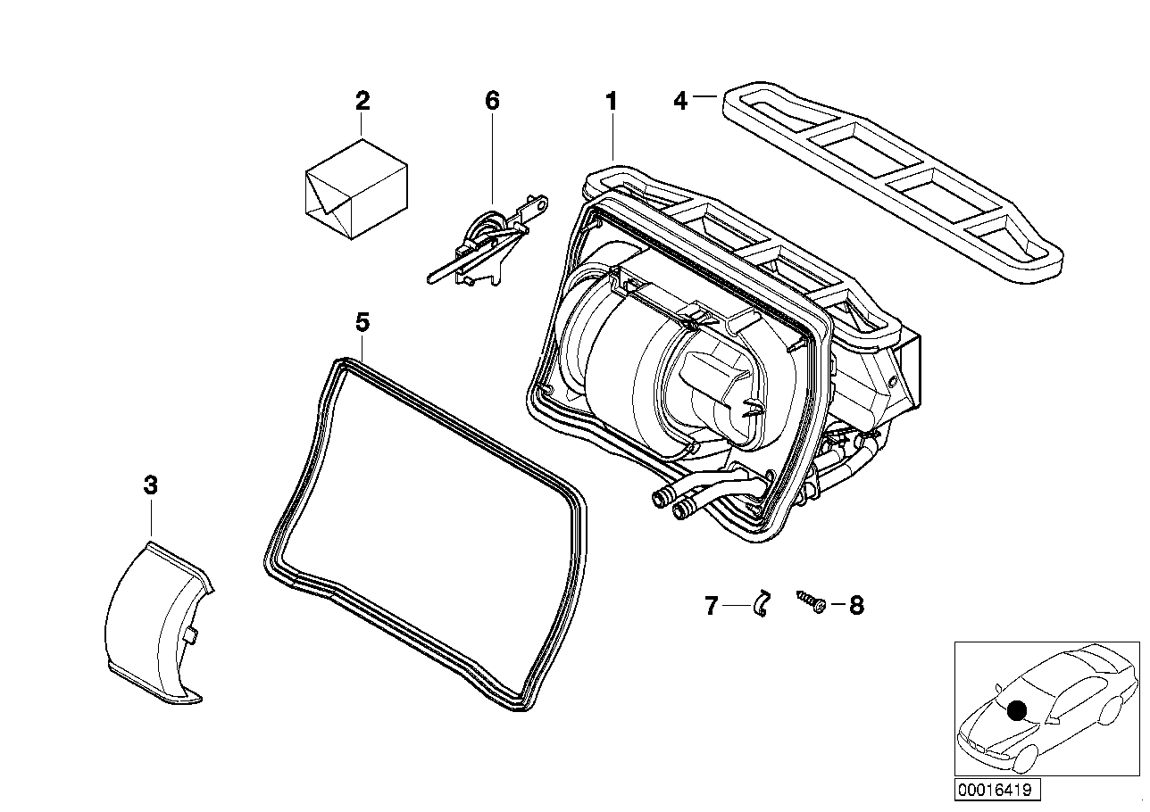 BMW 64118372777 Gearbox Flap Position