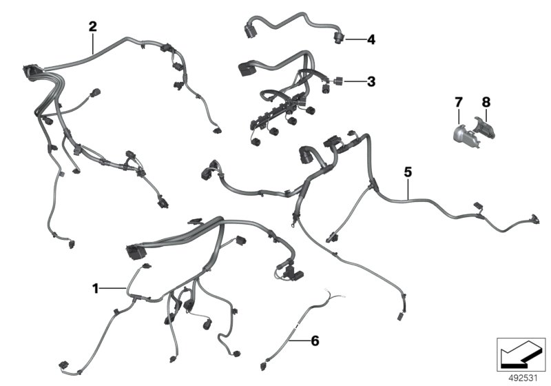 BMW 12537607970 WIRING HARNESS, ENGINE TRANS