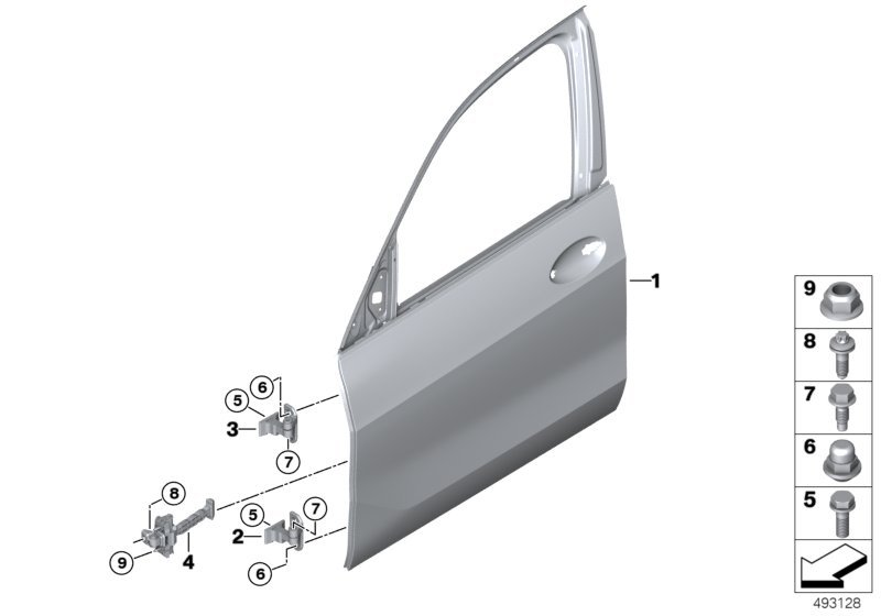 BMW 41008497441 DOOR FRONT LEFT