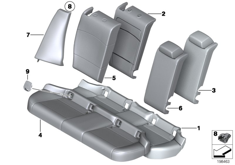 BMW 52202993792 Cover Isofix