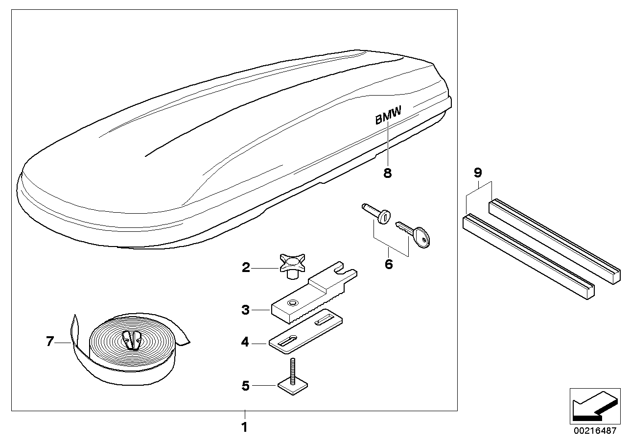 BMW 82732159030 Ski Rests