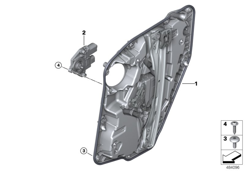 BMW 61359463854 Drive For Window Lifter, Right