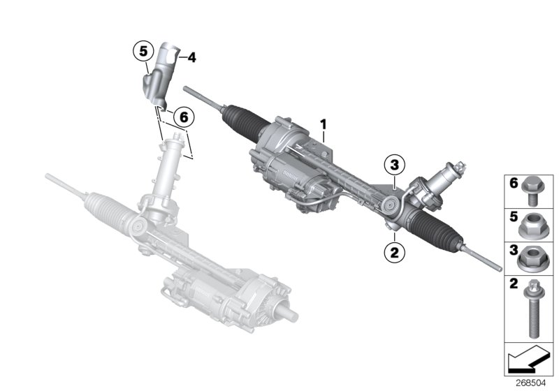 BMW 32106872478 Exchange-Steering Box, Electric.