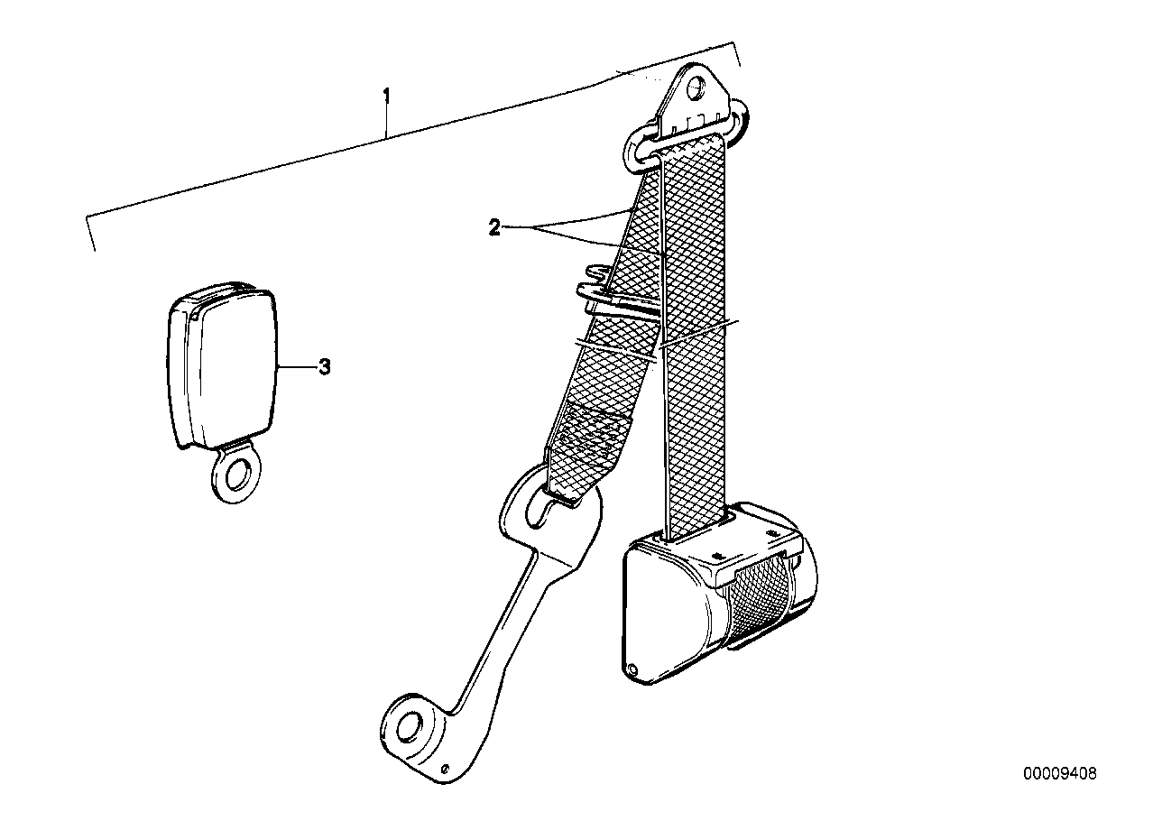 BMW 72111868923 Lower Strap, Front