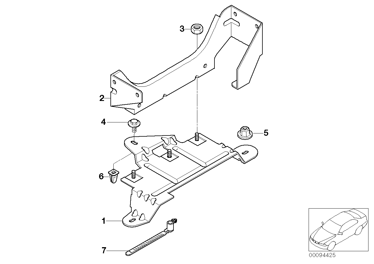 BMW 65128368229 Base Support System