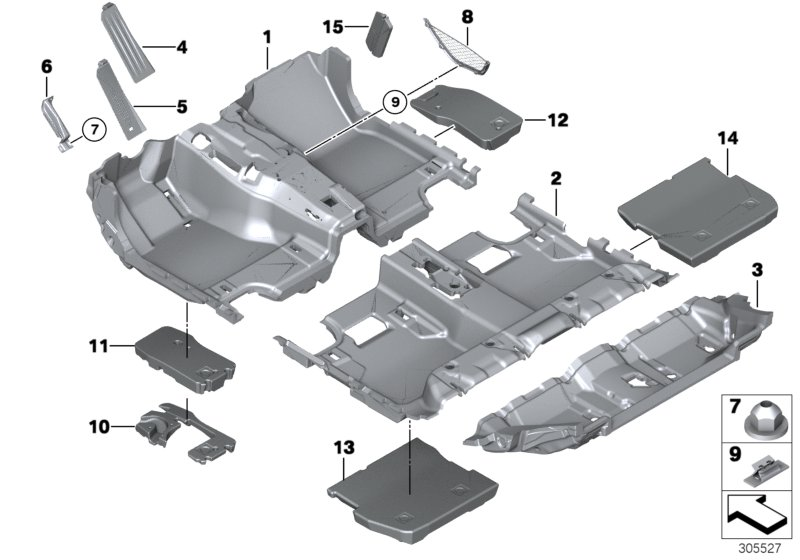 BMW 51477352333 Floor Trim, Front