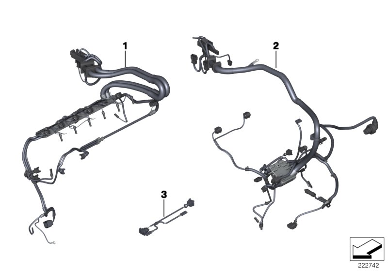 BMW 12517507220 Wiring Harness, Engine Grbx. Module