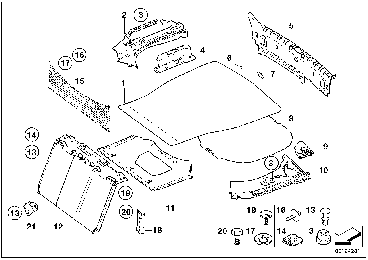 BMW 51477025678 Right Trim Panel Bracket