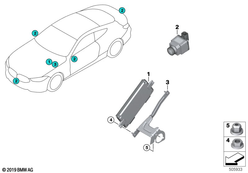 BMW 66539495742 Surround View Camera