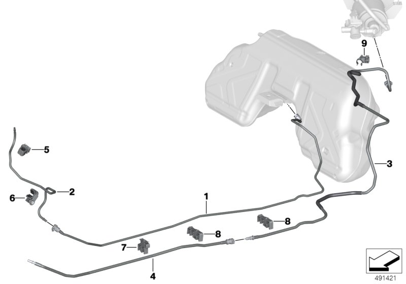 BMW 16127456216 Fuel Feed Line