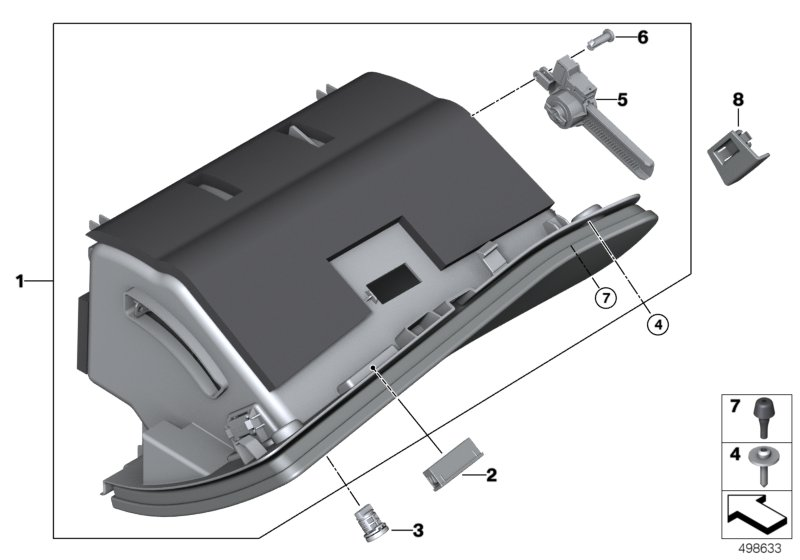 BMW 51165A09C91 GLOVE BOX