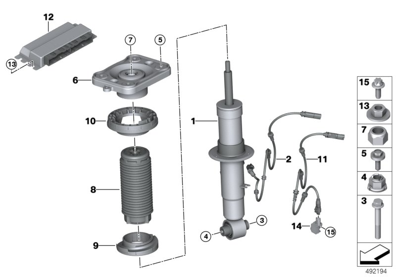 BMW 37146876305 CABLE ACCELERATION SENSOR RI