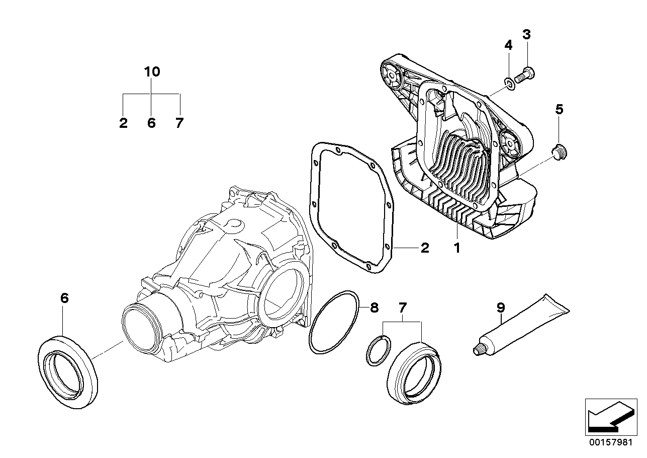 BMW 33102229707 Gasket Set Differential