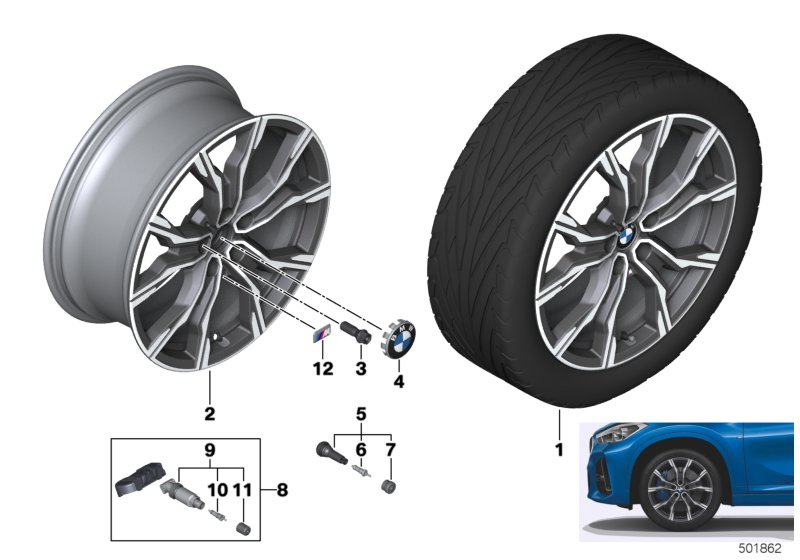 BMW 36108092163 DISK WHEEL, LIGHT ALLOY, IN