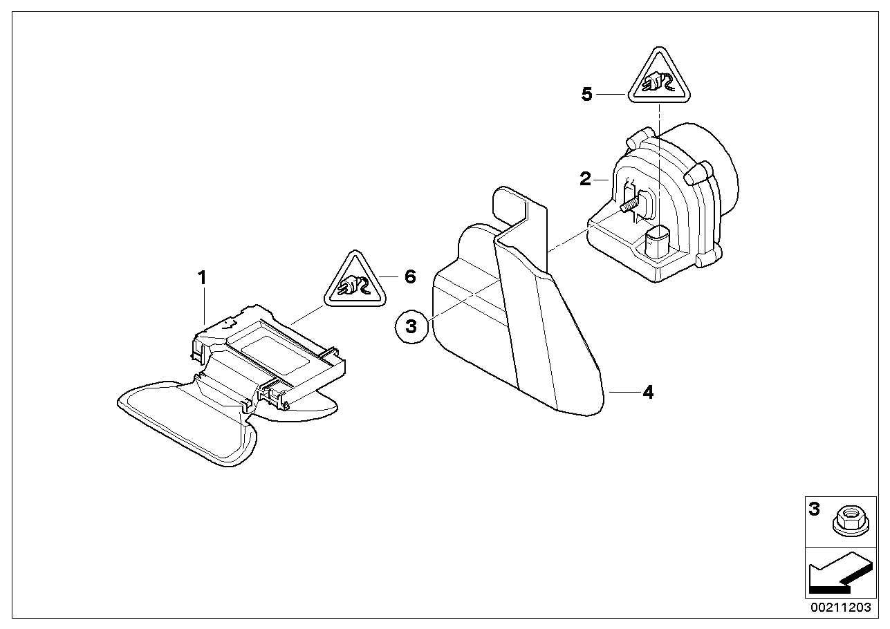 BMW 61131383873 Plug Terminal Black