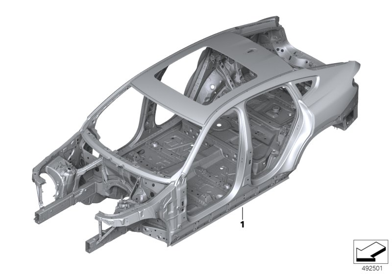 BMW 41002464635 BODY SKELETON WITH CHASSIS N