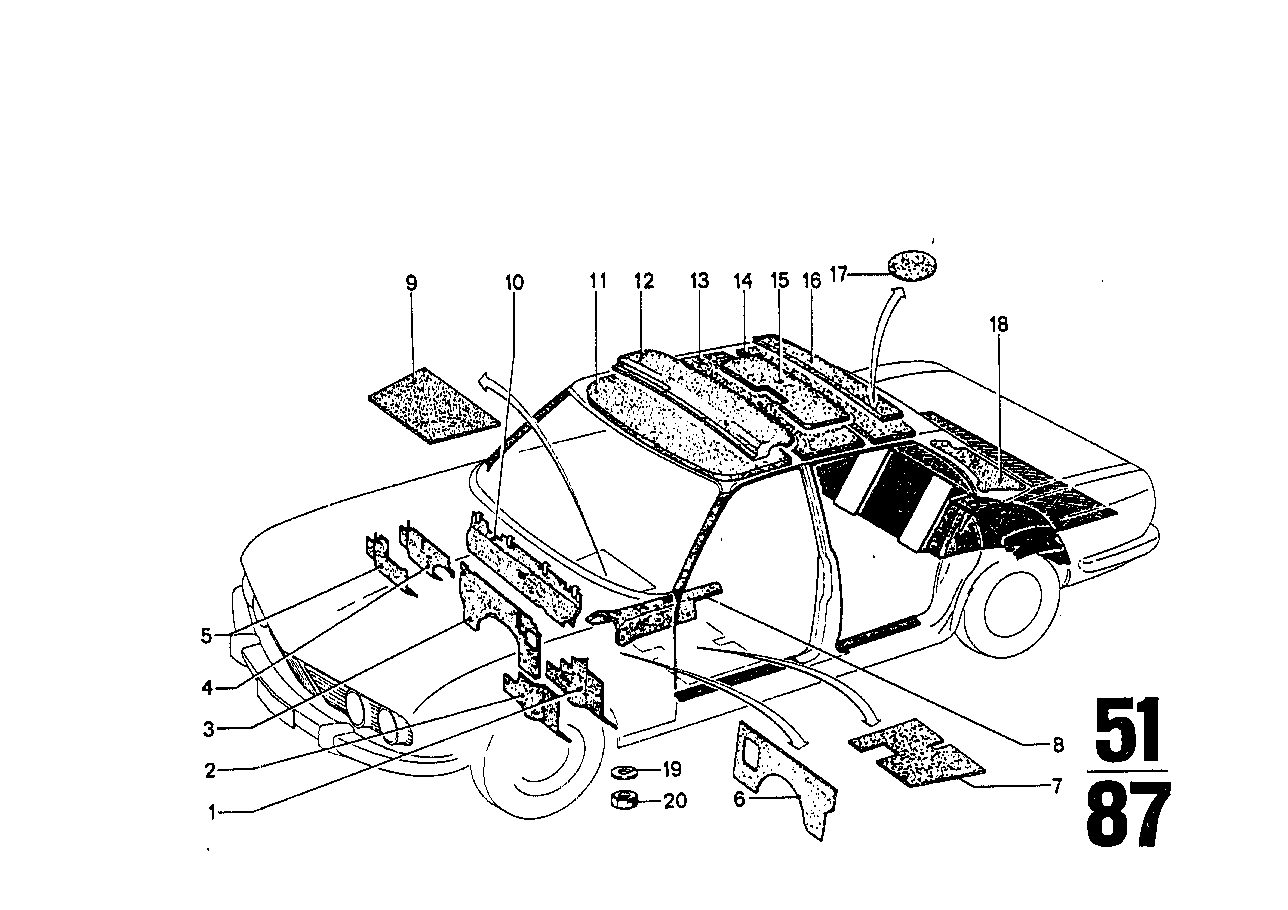 BMW 51481805223 Sound Insulation