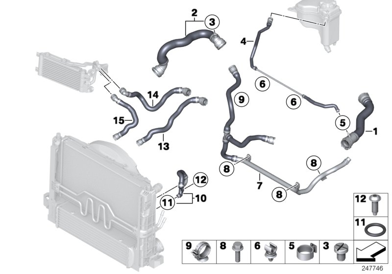 BMW 17127639028 Refrigerant Pipe