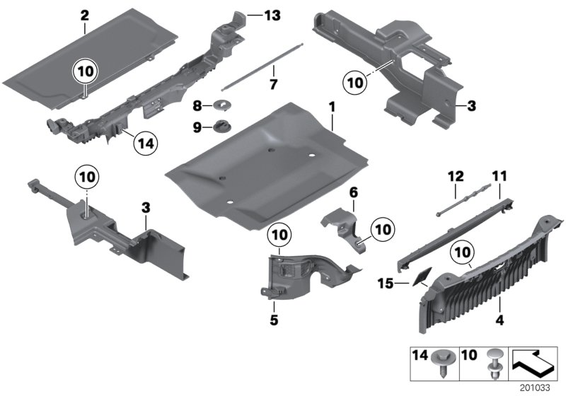 BMW 51477239944 Tightening Strap, Insert Plate, Rear