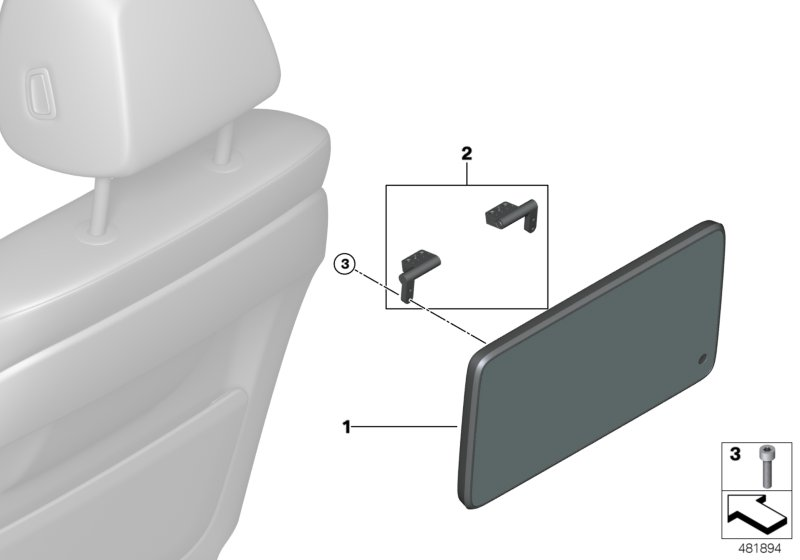 BMW 65509384085 Rear Compartment Monitor