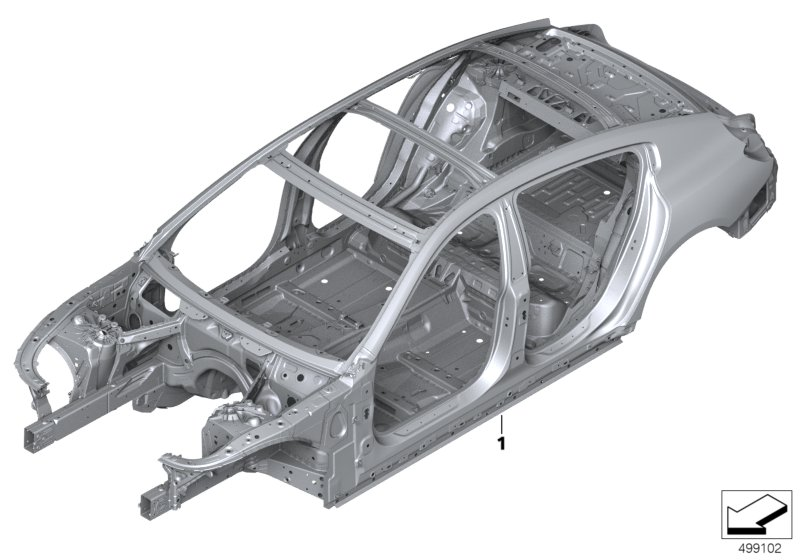 BMW 41002462288 BODY SKELETON WITH CHASSIS N