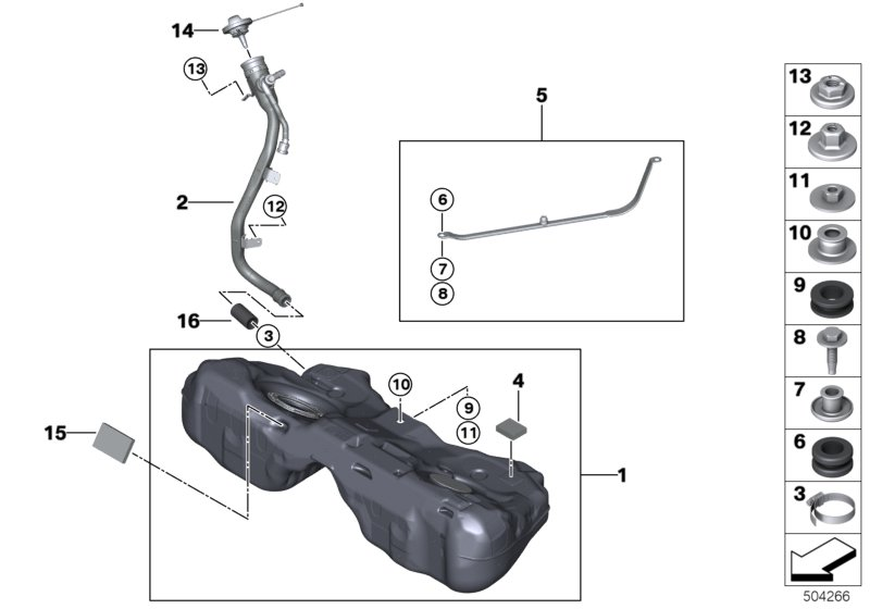 BMW 16119456482 PLASTIC FUEL TANK