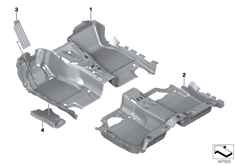 BMW 51477416262 Floor Trim, Front