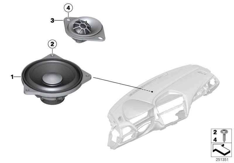 BMW 65139169691 Mid-Range Speaker, Stereo