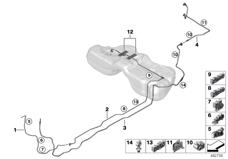 BMW 16137442840 SCAVENGE AIR LINE