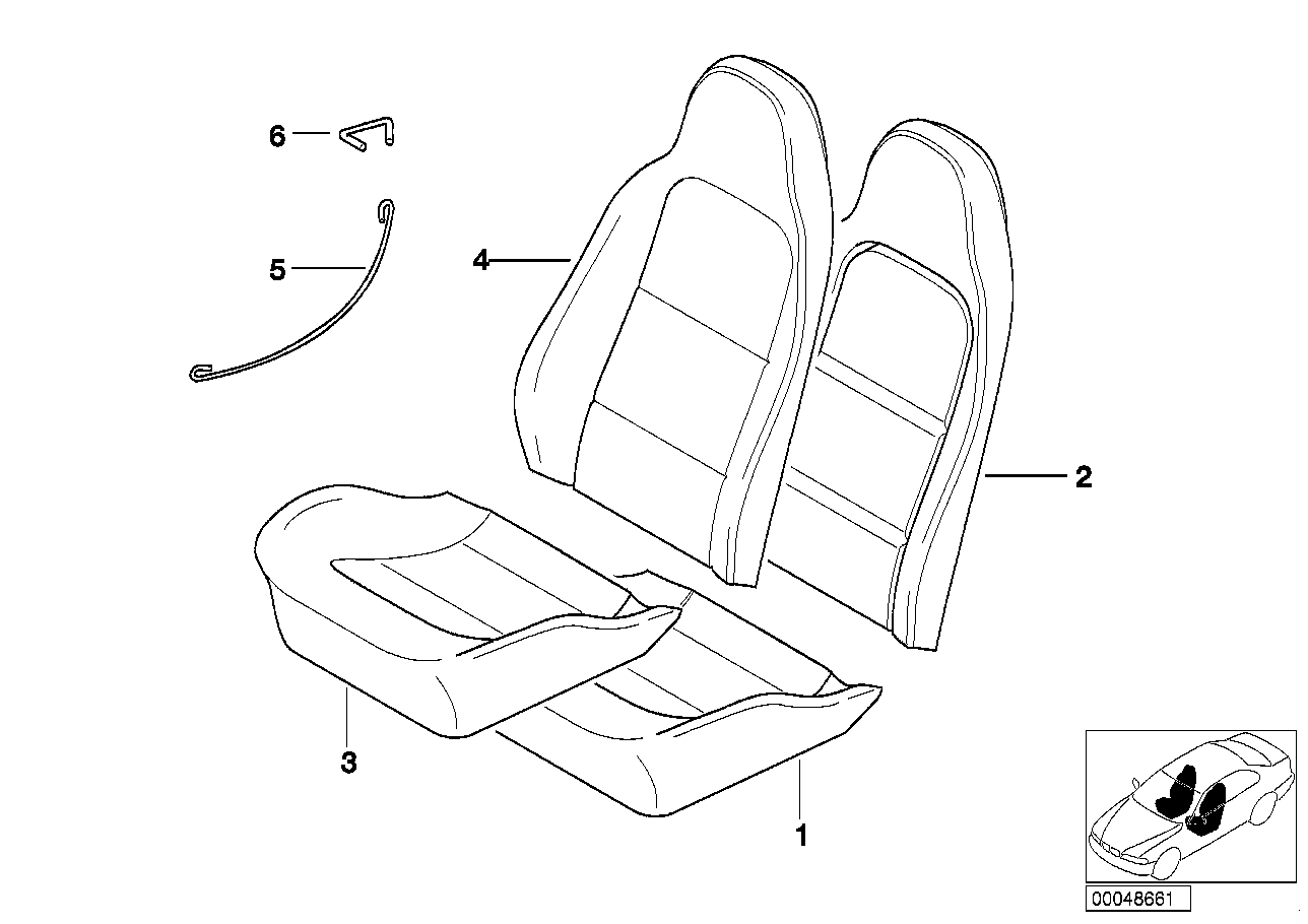 BMW 52107035371 Seat Cover, Leather