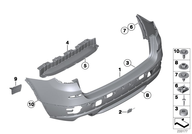 BMW 51127272415 Set, Trim, Towing Lug