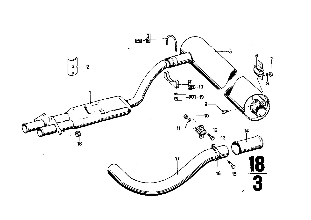 BMW 18111104642 Exhaust Pipe Rear