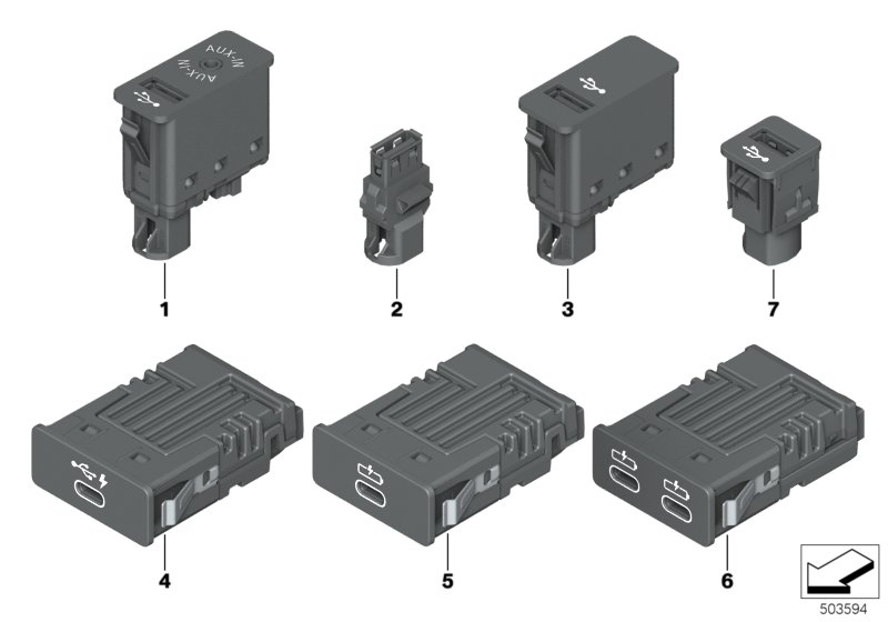 BMW 84108711940 Usb Socket