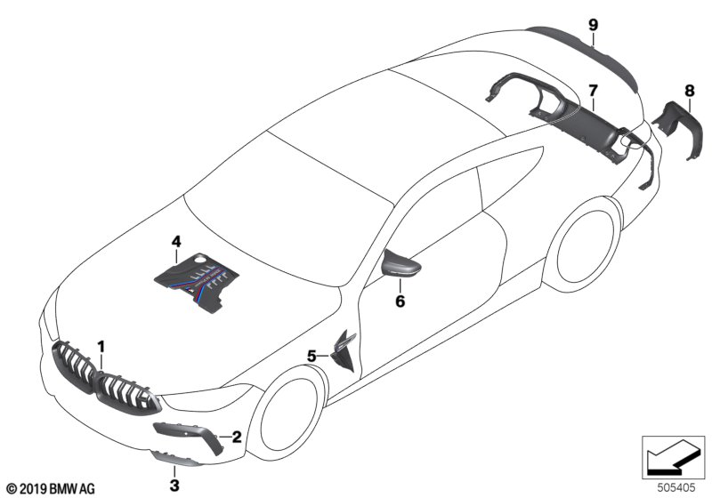 BMW 51118074889 PRESSURE LIP, FRONT LEFT