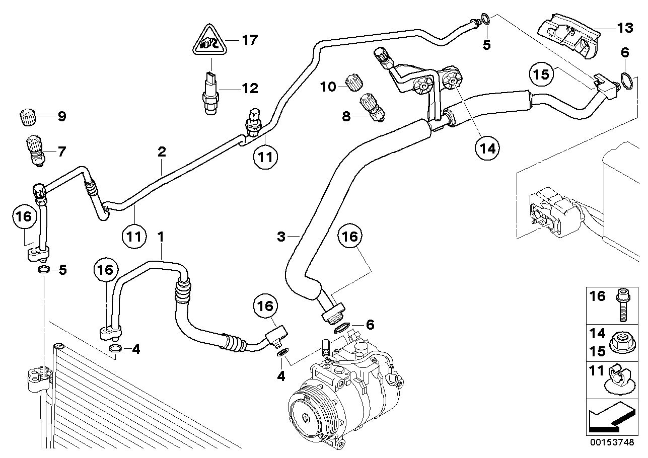 BMW 64536910802 Suction Pipe